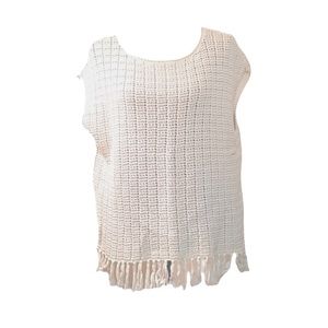 (Worn once) Woman’s The LOFT Cream Sleeveless Sweater